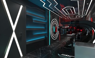 现代网咖3D模型下载